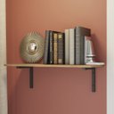 Ver imagem 1 de Prateleira em Estilo Industrial 72cm Li009 Kappesberg Crome - Freijó/preto Fosco
