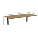 Ver imagem 2 de Prateleira em Estilo Industrial 72cm Li009 Kappesberg Crome - Freijó/preto Fosco