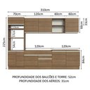 Ver imagem 4 de Armário de Cozinha Completa 310cm Rustic Glamy Madesa 02