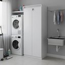 Ver imagem 1 de Armário Multiuso Lavanderia com 2 Portas Chave 60cm Multimóveis Cr30050 Branco