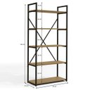 Ver imagem 3 de Estante Alta C/5 Prateleiras Estrutura Metálica Estilo Industrial Li006 Kappesberg Crome