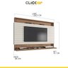 Painel para TV até 50 Polegadas 136cm Ripado Sala Quarto Madri 3D Canelato Off White - Clicklar - 4
