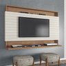 Painel para TV até 50 Polegadas 136cm Ripado Sala Quarto Madri 3D Canelato Off White - Clicklar - 1