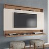 Painel para TV até 50 Polegadas 136cm Ripado Sala Quarto Madri 3D Canelato Off White - Clicklar - 2