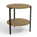 Ver imagem 2 de Mesa de Centro Lateral Redonda Estilo Industrial Freijo Kapesberg