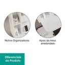 Ver imagem 4 de Escrivaninha Suspensa para Estudo Computador Bella Branca