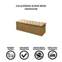 Ver imagem 4 de Calçadeira Bau 140cm Casal Suede Bege