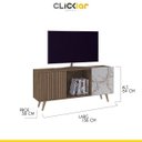 Ver imagem 4 de Rack para Tv até 60 Polegadas 136cm Sala Cancun Flex 3d Mdp Ripado Granito Mocaccino - Clicklar