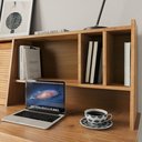 Ver mais imagens de Mesa Estudo 110 Cm Estante Madeira Rolltop 2 Gavetas Freijó Alisa