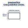 Calçadeira Bau 140cm Casal Suede Bege - 3