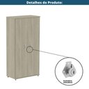 Ver imagem 6 de Armário Alto P25 Pandin 80 Cm (largura) em Mdp Cor Castanheira Natural com 2 Portas e 3 Prateleiras
