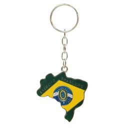 Chaveiro em Metal Mapa do Brasil - 1