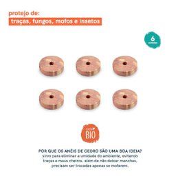 CONJUNTO DE 6 ANÉIS DE CEDRO OIKOS - 2