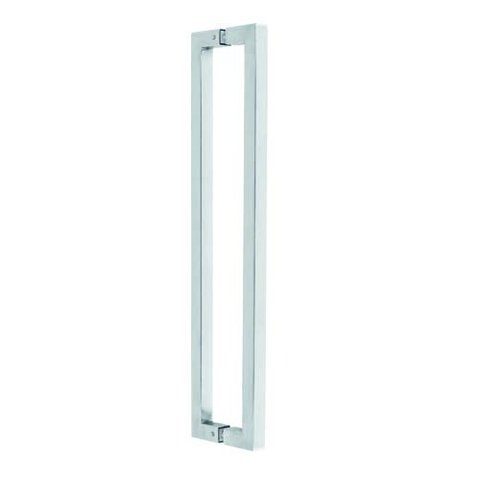 Puxador Duplo Quadrado 2,5cm x 2,5cm Inox 304 - Polido Loja da Indústria 1225mm x 1200mm