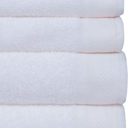Jogo de Toalhas de Banho 4 Peças Eleganz 100% Algodão LM Cor:Branco - 2