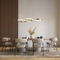 Pendente Lumier Infinity 40w Três Temperaturas 3000k|4000k|6000k Dourado 3.240lm - 4