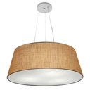 Ver imagem 1 de Lustre Pendente Cone Md-4002 Cúpula em Tecido 21/60x50cm Palha - Bivolt
