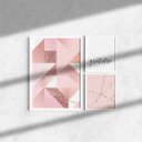 Ver imagem 2 de Kit 3 Quadros Moldura Branca Rosa Gratidão 20x30cm e 40x60cm