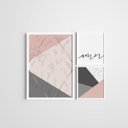 Ver imagem 1 de Kit 3 Quadros Moldura Branca Colorido Amor 20x30cm e 40x60cm