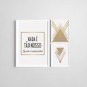 Ver imagem 1 de Kit 3 Quadros Moldura Branca Nossos Sonhos 20x30cm e 40x60cm