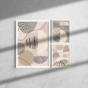 Ver imagem 2 de Kit 3 Quadros Moldura Branca Abstrato 20x30cm e 40x60cm