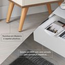 Ver imagem 3 de Mesa de Cabeceira Fox Prado Luxo 1g Pés Palito Retro - Branco