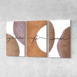 Quadro Mdf Gratidão Fé Amor Minimalista Frases 90x60cm - 2