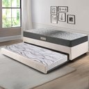 Ver imagem 3 de Bicama Box Solteiro Linho 88x188x28 Cm com Colchão Dual Firm Espuma Ecoflex