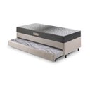 Ver imagem 4 de Bicama Box Solteiro Linho 88x188x28 Cm com Colchão Dual Firm Espuma Ecoflex