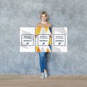 Ver imagem 3 de Quadro Canvas Geométrico Colorido Rosa e Dourado 125x65cm