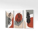 Ver imagem 1 de Quadro Canvas Minimalista Plantas Folhas Colorido 125x65cm