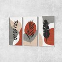 Ver imagem 2 de Quadro Mdf Minimalista Plantas Folhas Colorido 90x60cm