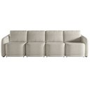 Ver imagem 3 de Sofá Cama para Sala de Estar 5 Lugares 436cm Montserrat K01 Bouclê Bege - Lyam Decor