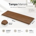 Ver imagem 2 de Prateleira Tampo 120x52,5cm 15mm MDF para Balcão de 1,20m Marrom
