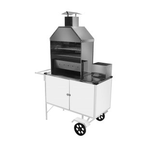 Carrinho de Churrasco Luxo com Rodas Maciças Cefaz