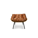 Ver imagem 6 de Kit Poltrona e Puff Decorativo Costela Courino Nozes Caramelo - Montanaris Decor