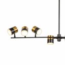 Ver imagem 2 de Luminária Spot Preto e Dourado para 8 Lâmpadas Gu10