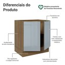 Ver imagem 3 de Balcão de Cozinha 70 cm 2 Portas (sem Tampo) Rustic/Cinza Lux Madesa