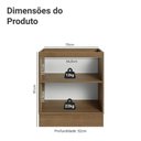 Ver imagem 2 de Balcão de Cozinha 70 cm 2 Portas (sem Tampo) Rustic/Cinza Lux Madesa