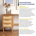 Ver mais imagens de Escrivaninha em Madeira Maciça 3 Gavetas Rattan 150cm Magna CabeCasa MadeiraOriginals Bege/Mel