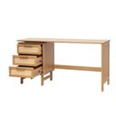 Ver imagem 5 de Escrivaninha em Madeira Maciça 3 Gavetas Rattan 150cm Magna CabeCasa MadeiraOriginals Bege/Mel