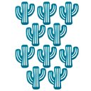 Ver imagem 1 de Kit 10 Porta Copo Decorativo em Silicone Formato Cacto Suporte Mesa Bolacha Chopp Azul