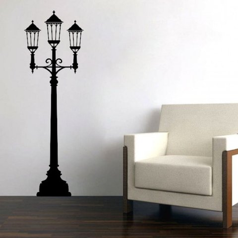 Adesivo de Parede Decorativo Sala Luminária Tripla