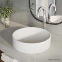 Ver imagem 2 de Cuba para Banheiro Kohler Vox Petit de Sobrepor Redonda 36x36cm Branca 28745br-0