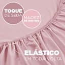 Ver imagem 3 de Jogo de Cama Casal 3 Peças Jolitex Ternille 300 Fios - Toque de Seda - Rosê