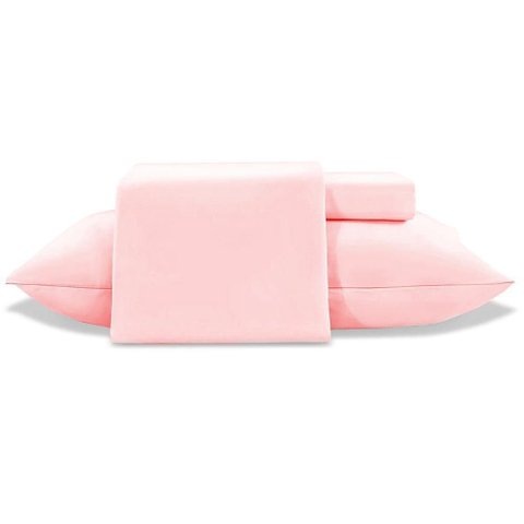 Jogo de Cama Casal 3 Peças Jolitex Ternille 300 Fios - Toque de Seda - Rosê