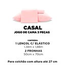 Ver imagem 7 de Jogo de Cama Casal 3 Peças Jolitex Ternille 300 Fios - Toque de Seda - Rosê