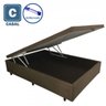 Cama Box Baú Casal Luxo 138x188 com Pistão A Gás Suede Marrom - 1