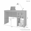 Ver imagem 3 de Mesa para Escritorio Escrivaninha 2 Gavetas com Chave 120cm Branca - JCM