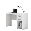 Ver imagem 6 de Mesa para Escritorio Escrivaninha 2 Gavetas com Chave 120cm Branca - JCM
